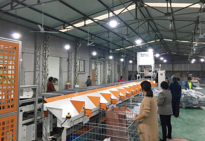 聯領智能直線交叉帶分揀線，助力常熟郵政雙十一