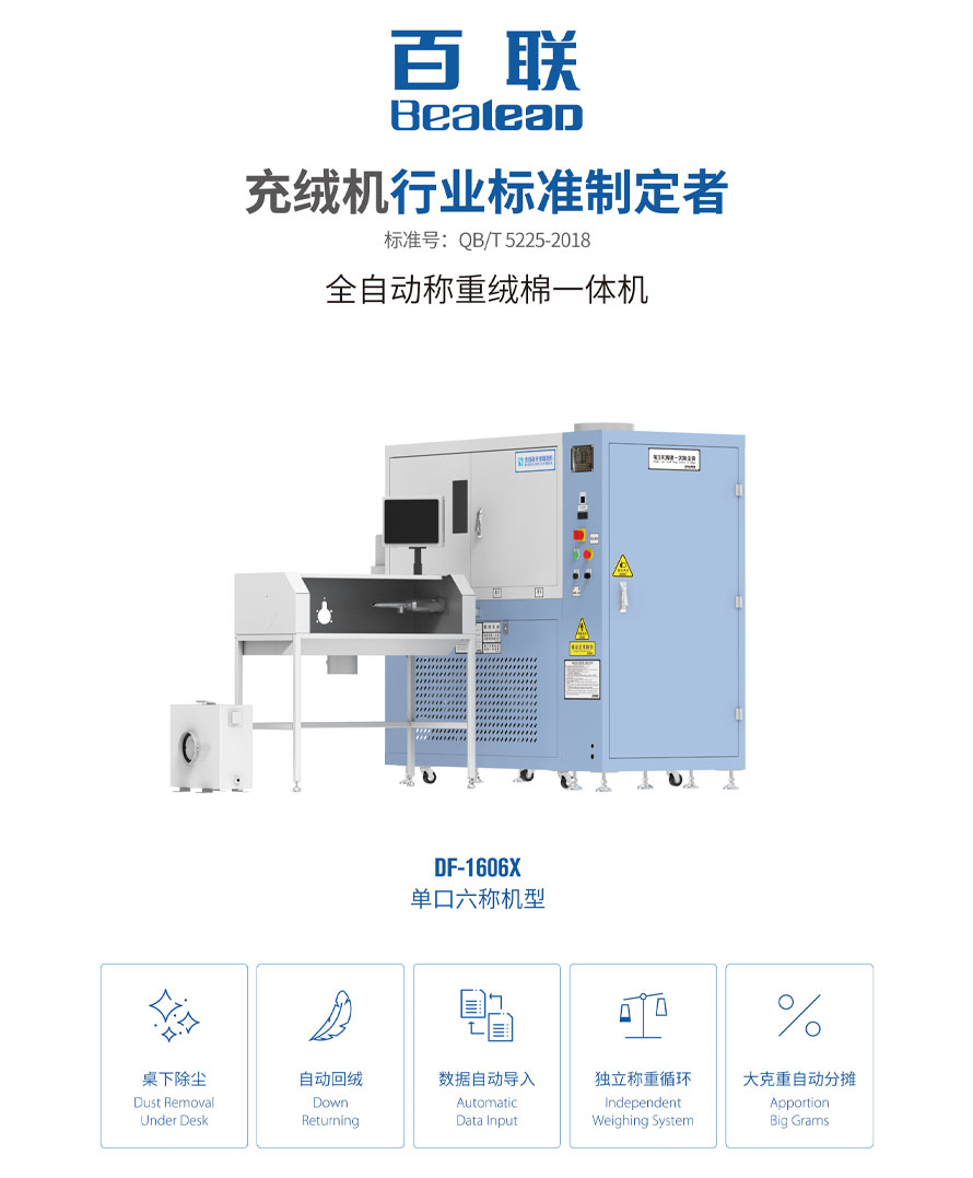 DF-1606X全自動稱重絨棉一體機